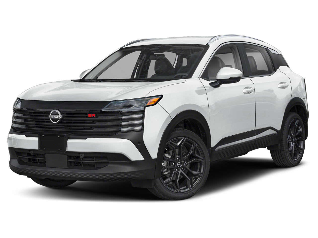 2025 Nissan Kicks SR in Aspen White Tricoat — front three-quarter view