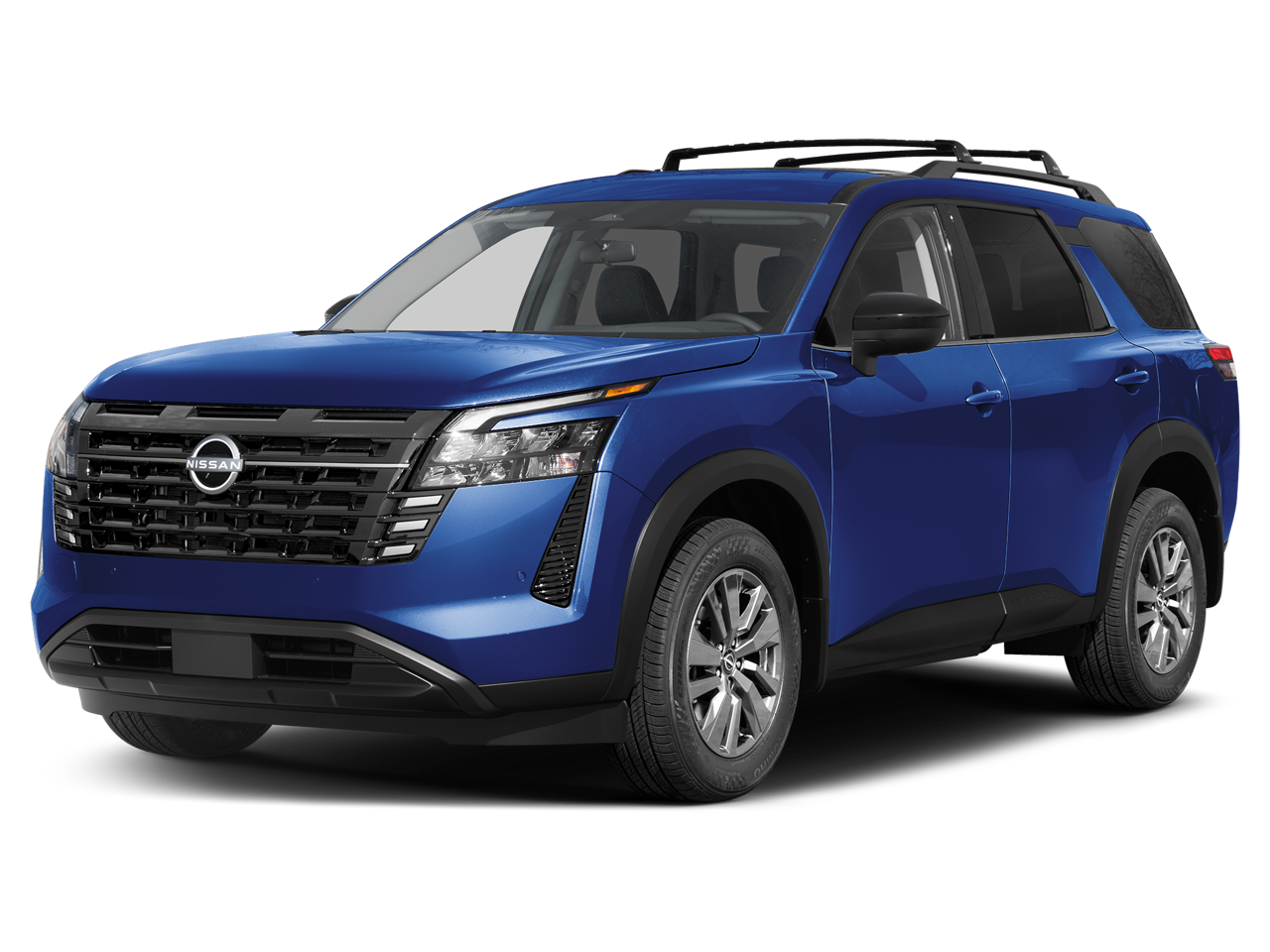 2026 Nissan Pathfinder SV in Deep Ocean Blue Pearl — front three-quarter view