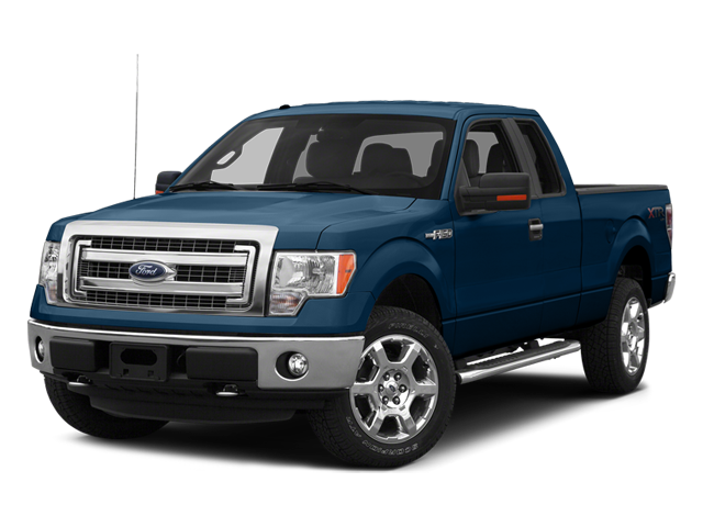 2014 Ford F-150 XLT in Blue Jeans Metallic — front three-quarter view