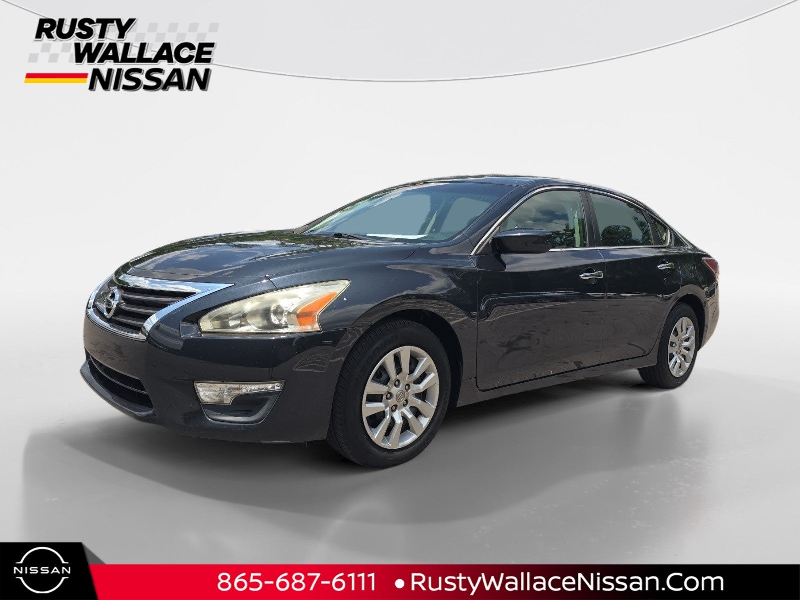 2014 Nissan Altima 2.5 S in Storm Blue Metallic — front three-quarter view