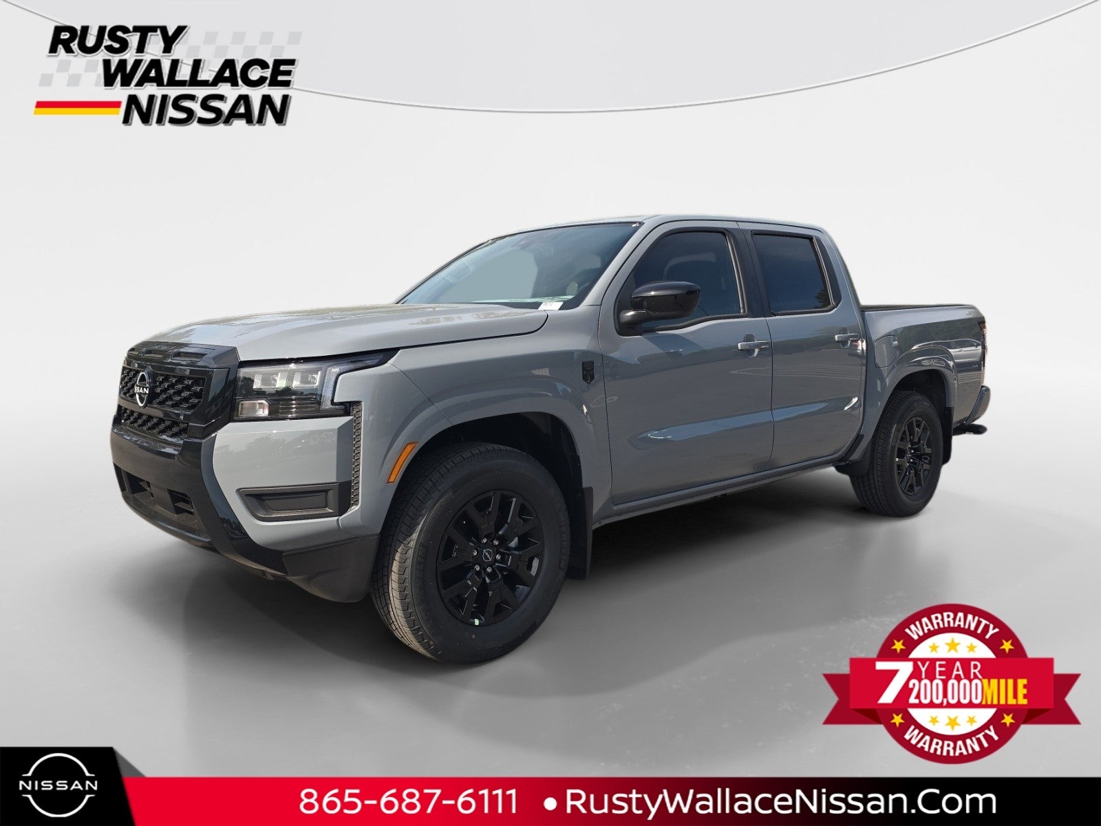 2026 Nissan Frontier SV in Boulder Gray Pearl — front three-quarter view