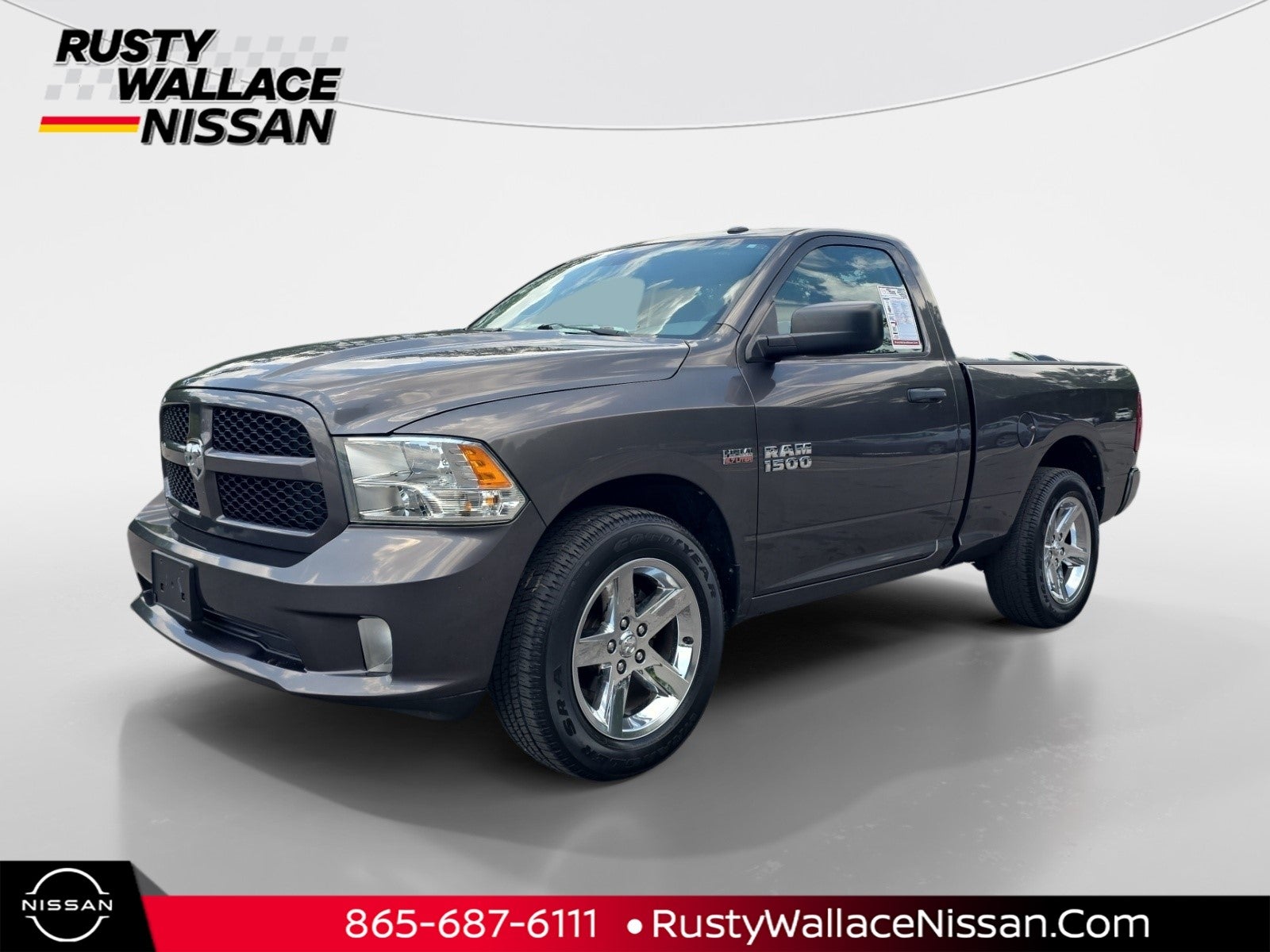 2014 RAM 1500 Express in Granite Crystal Metallic Clearcoat — front three-quarter view