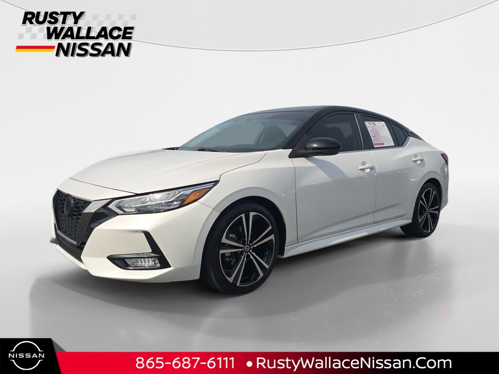 2022 Nissan Sentra SR in Aspen White Tricoat/Super Black — front three-quarter view