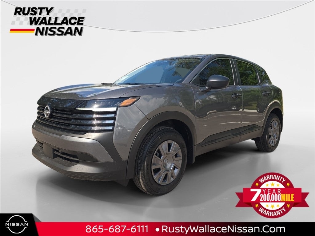 2026 Nissan Kicks S in Gun Metallic — front three-quarter view