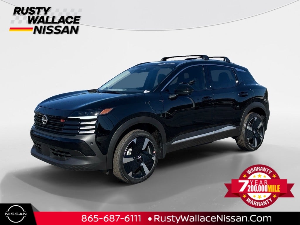 2026 Nissan Kicks SR in Super Black — front three-quarter view