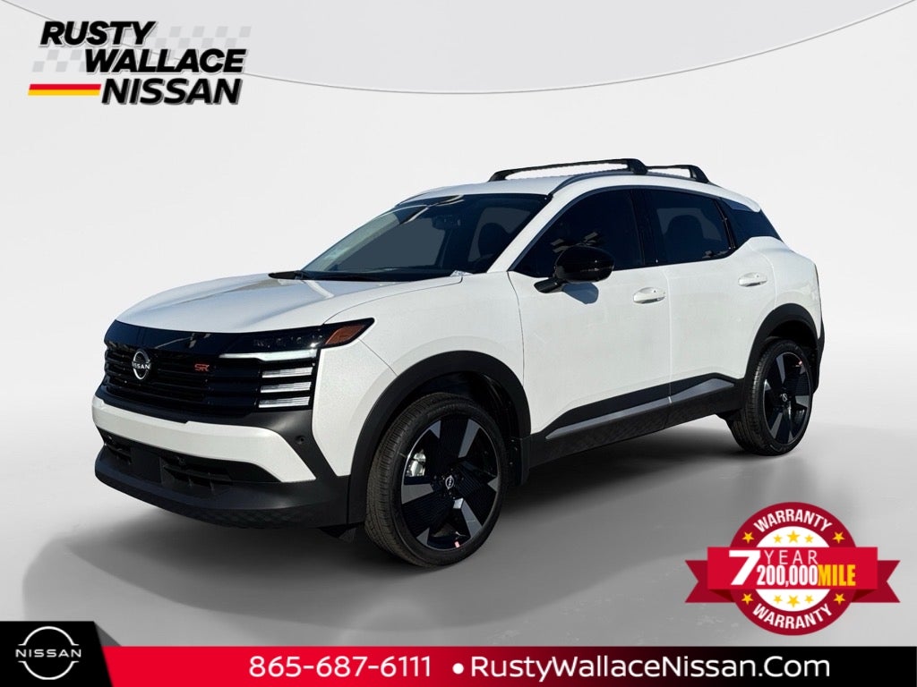 2026 Nissan Kicks SR in Aspen Whit — front three-quarter view