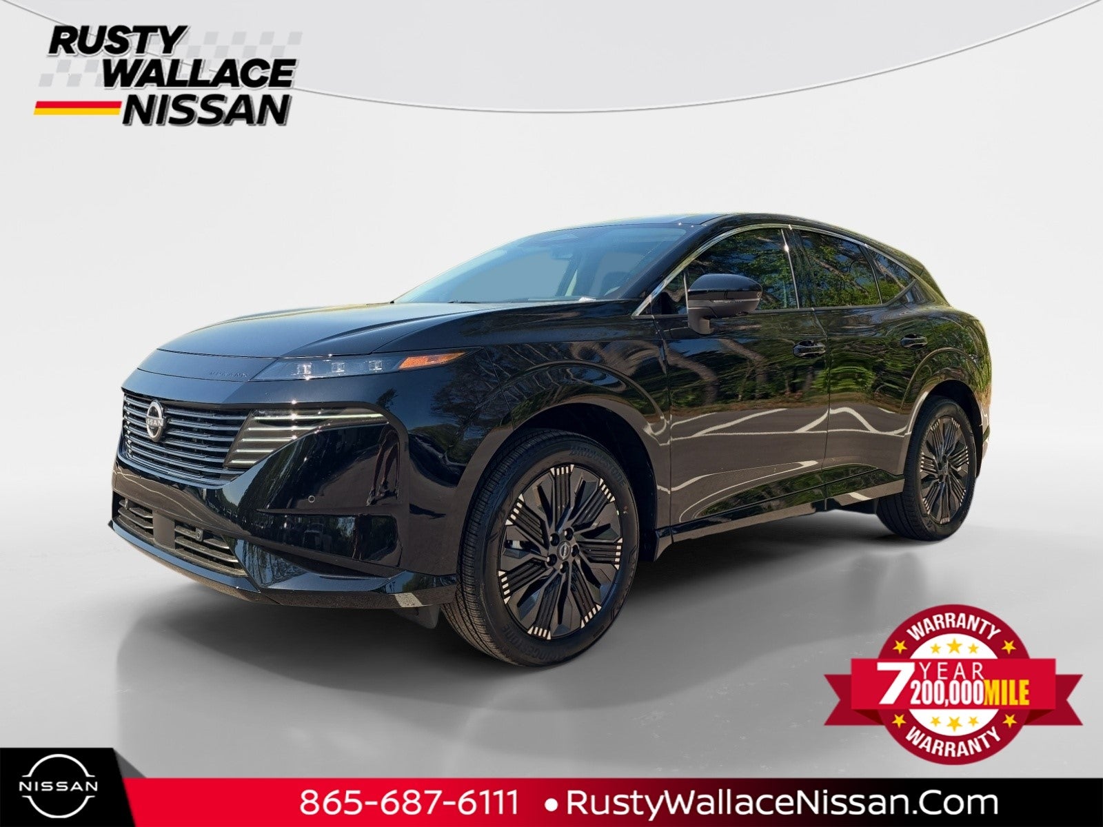 2026 Nissan Murano Platinum in Super Black — front three-quarter view