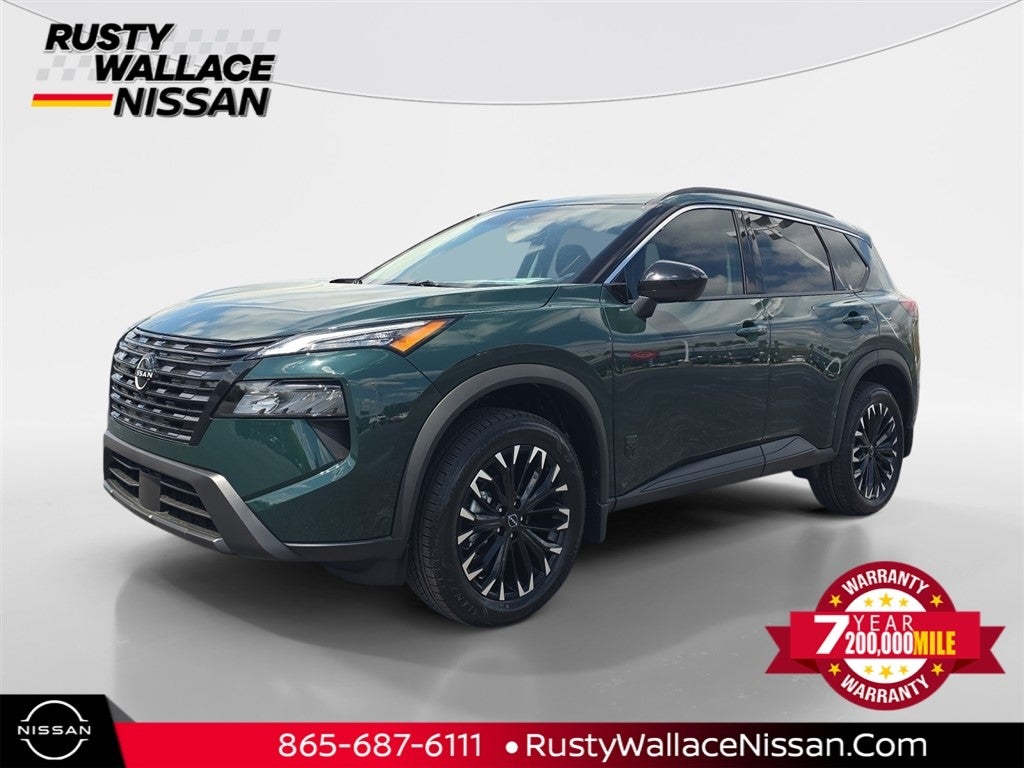 2026 Nissan Rogue Dark Armor in Obsidian Green — front three-quarter view