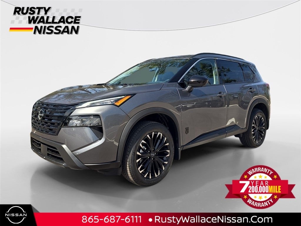 2026 Nissan Rogue Dark Armor in Gun Metallic — front three-quarter view