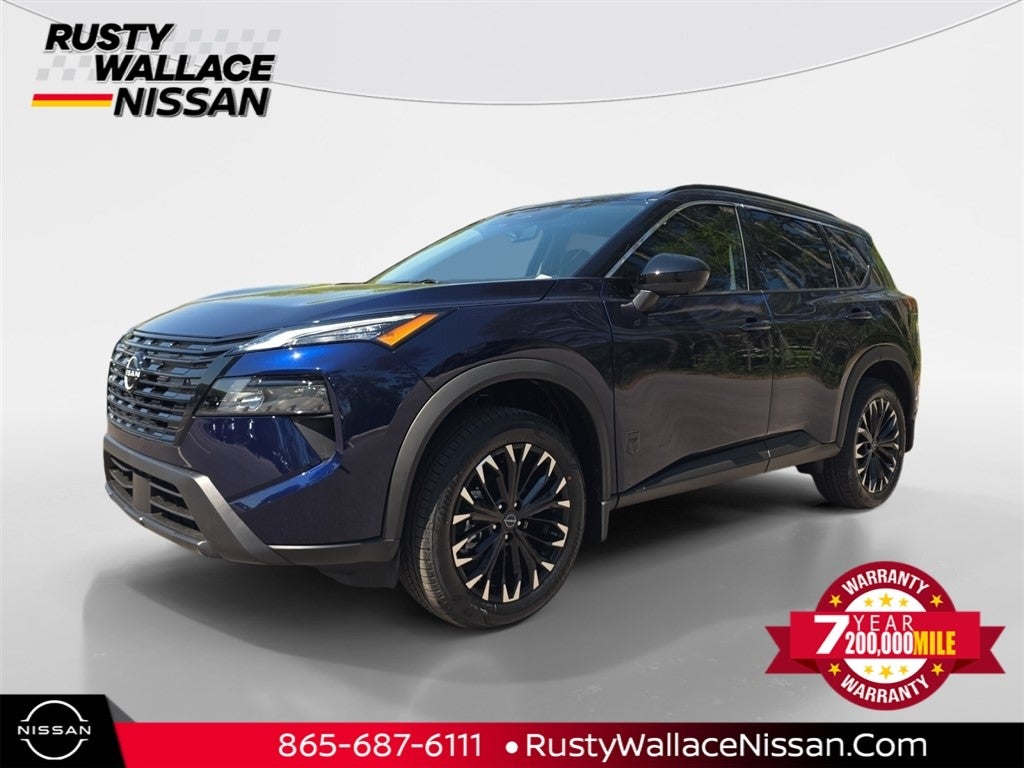2026 Nissan Rogue Dark Armor in Deep Ocean Blue Pearl — front three-quarter view