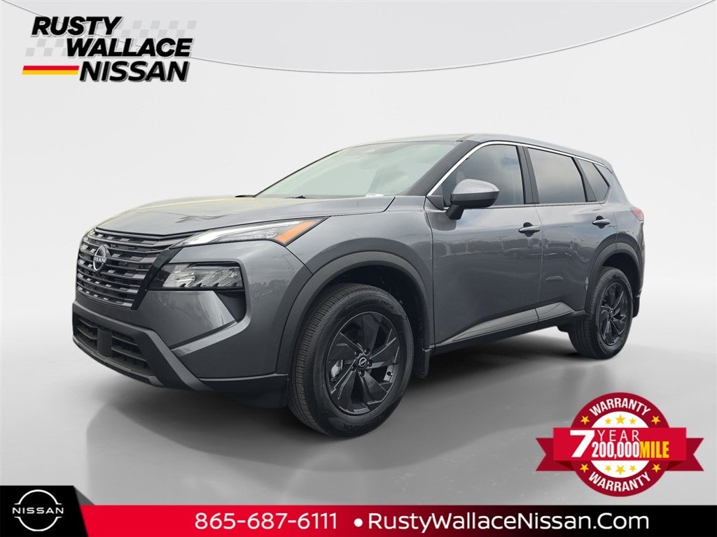 2026 Nissan Rogue SV in Gun Metallic — front three-quarter view