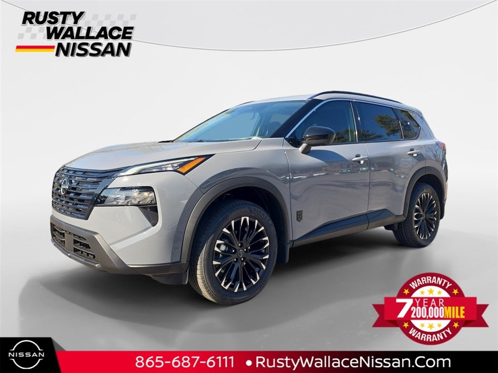 2026 Nissan Rogue Dark Armor in Boulder Gray Pearl — front three-quarter view