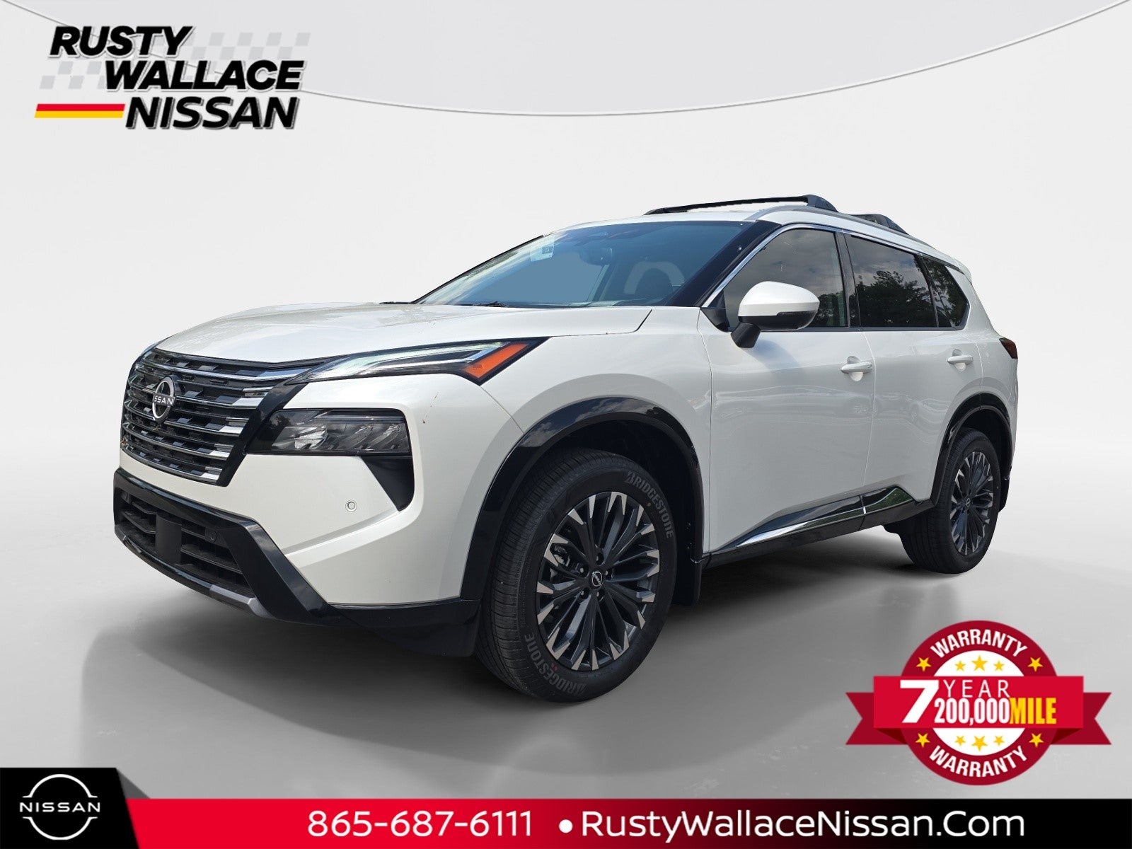 2026 Nissan Rogue Platinum in Everest Wh — front three-quarter view