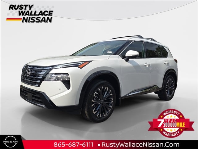 2026 Nissan Rogue Platinum in Everest Wh — front three-quarter view