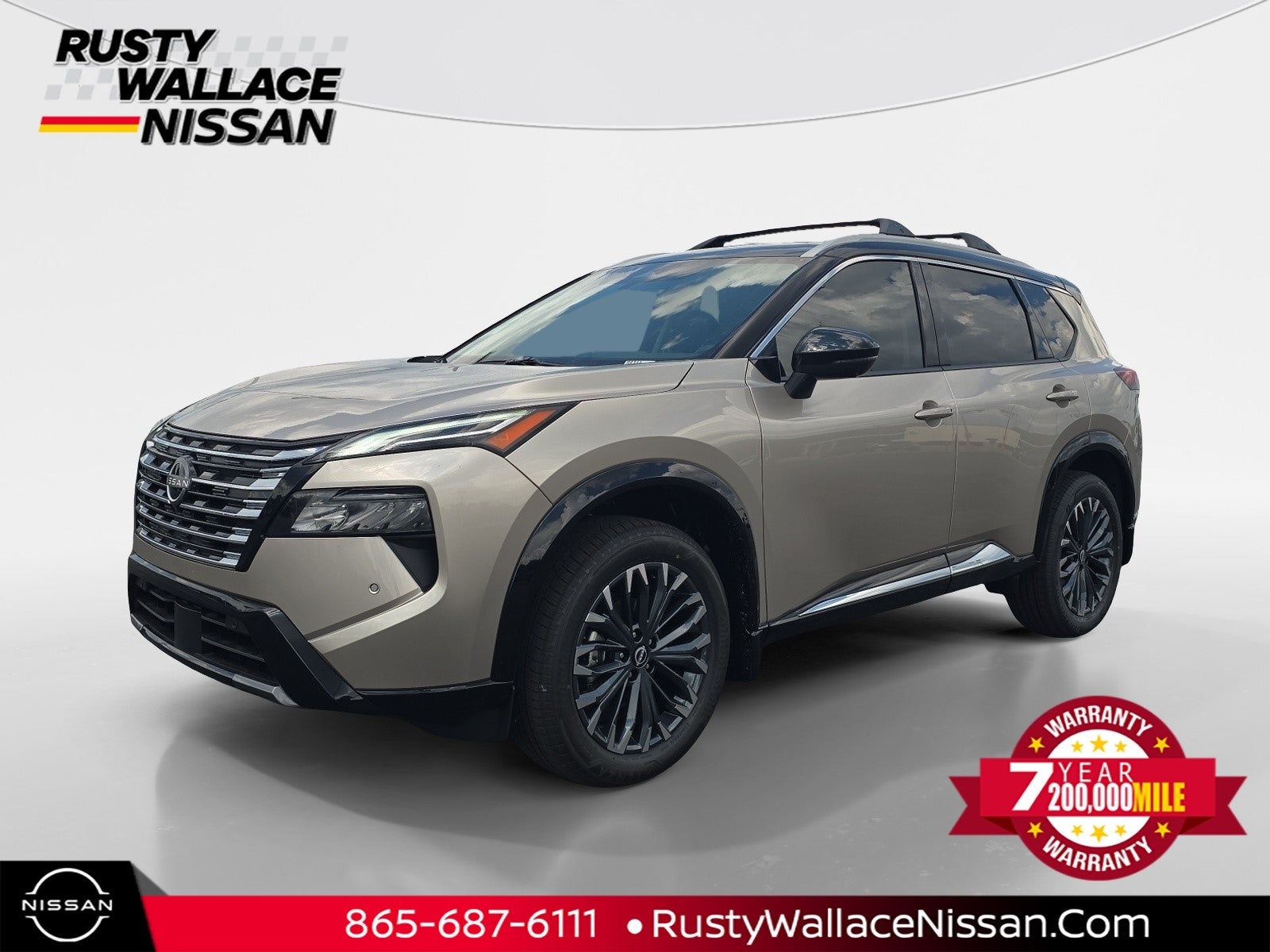 2026 Nissan Rogue Platinum in 2T Chpn Bl — front three-quarter view