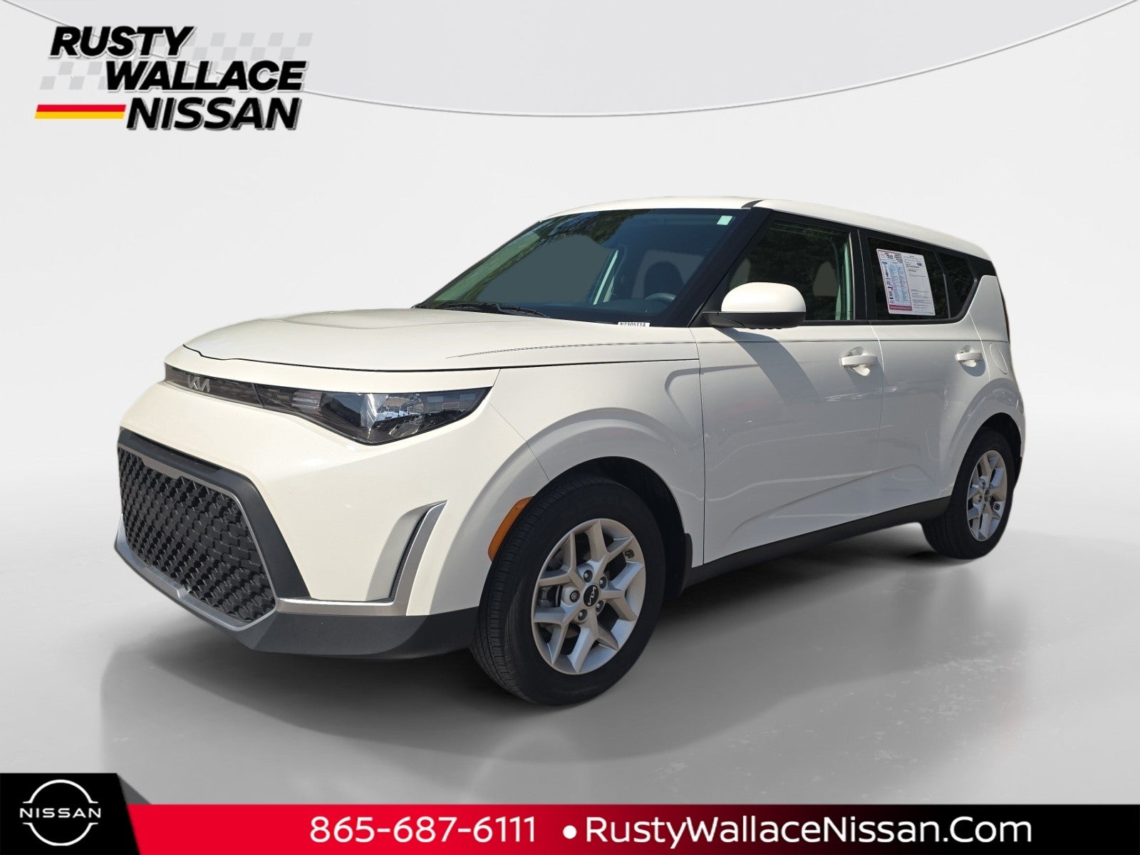2024 Kia Soul LX in Snow White Pearl — front three-quarter view